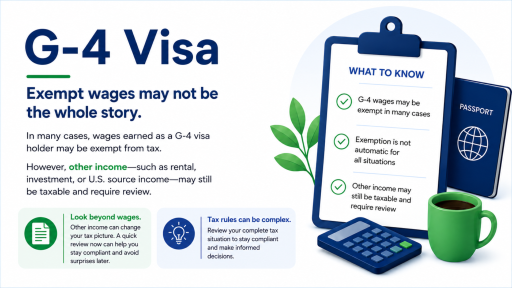 G-4 Visa Taxpayers